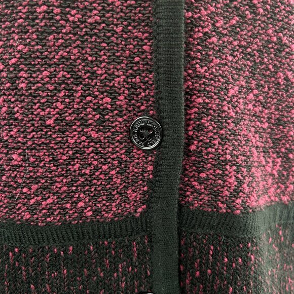 Karl Lagerfeld quiet-luxury burgundy black knit cardigan – Women’s Medium M - Picture 8 of 11